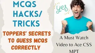 Toppers' Secrets to Solve MCQs Paper|MPT2022|CSS Screening Test 2022