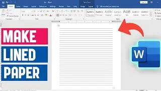 How to create lined paper in Microsoft Word