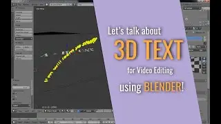 21) Blender for Blogs | Phase 3 - Part 9: 3D TEXT for Video Editing