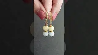 My resent work - Morganite earrings in apple green and blue