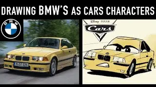 Drawing BMW's as Cars Characters