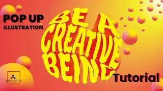 How to Create Stunning Pop-Up Illustration in Graphic Design |#tutorial #graphicdesign #ai #trending