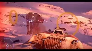 Double AT-AT Walker Take-down With Snowspeeder Tow Cable on Hoth! STAR WARS Battlefront 2
