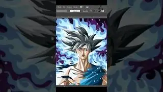 dibujando a #goku #ultrainstinct #ultrainstinctgoku en #adobeillustrator