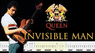 Queen - The Invisible Man (Bass Line + Tabs + Notation) By John Deacon