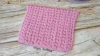 ИНДИЙСКАЯ Резинка спицами - красивый эластичный узор | Elastic rib knitting pattern