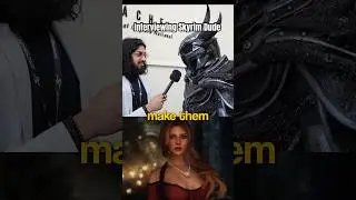 Interviewing Skyrim Dude with Daedric Armor 