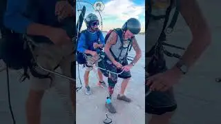 Guy with Prosthetic Leg, First Paramotor Flight!