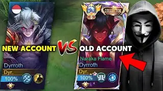 DYR vs HACKER!! (1v1 DYRROTH) he hacked my account😭 - Mobile legends