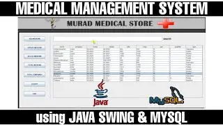 Medical Management System  | Java Swing & MySQL |  Eclipse | Java Project | Database Project