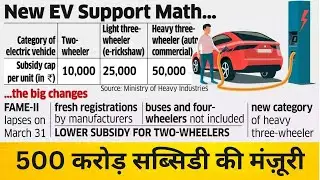 Ev Subsidy Update 2024 | Fame 2 Subsidy | New Policy On EV L5 #subsidynews #centralgovernment #ev