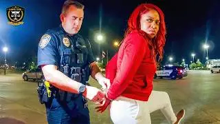Entitled Karen During a Traffic Stop Instantly Regrets It | Karens Getting Arrested By Police