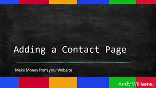 How to add a Contact Page to your Website