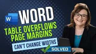Microsoft Word Table Beyond Margin | Can't Change Column Width