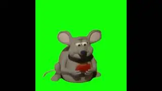 Mouse Eating M&M Alone - Green Screen