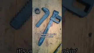 Rusty Dunlap Pipe Wrench Restoration 