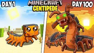 I Survived 100 Days as a CENTIPEDE in Minecraft!