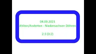 Spielbericht Anderten   Döhren vom 04 09 21