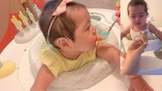 Aleïa Comiendo Comida Por Primera Vez / Reaccion Al Ofrecerle Helado Se Enojo