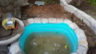 Прудик своими руками! Продолжение обустройства заднего дворика часть 2!