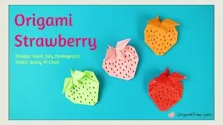 Paper Crafts - Origami Strawberry Tutorial - Origami Tutorial - Easy Crafts