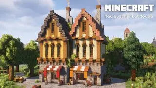 Minecraft: Medieval Market House build | Minecraft Tutorial