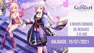 3 NOVOS CÓDIGOS DE RESGATE | 300 GEMAS GRÁTIS | GENSHIN IMPACT LIVE 2.0