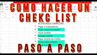 Como CREAR un check list en excel (Lista de verificacion) paso a paso