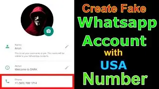 create whatsapp account with us number | how to create fake whatsapp account | whatsapp fake number
