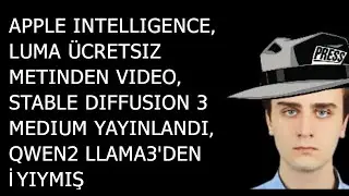 YZ Haberleri: Apple Intelligence, Luma Metinden Video, SD3 Medium, Qwen2 Llama3'den İyiymiş