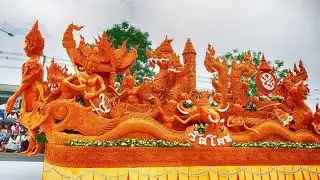 ขบวนแห่เทียนคุ้มวัดโคน งานประเพณีแห่เทียนเข้าพรรษา อ.ประโคนชัย จ.บุรีรัมย์