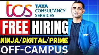 🔥TCS Off-campus Free Hiring For Btech/Mtech/MSC | Ninja, Digital & Prime 🔥