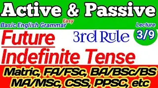 Active Voice and Passive Voice Rules For Futur Indefinite Tense