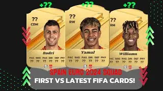 SPAIN EURO 2024 SQUAD FIRST VS THEIR FIFA CARDS NOW!! FT: Rodri, Nacho, Carvajal, Williams  AND MORE