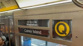 BMT Broadway Express: R68A (Q) Train [Coney Island-Stillwell Av to Yorkville-96 St]