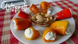 Antipasti || Антипасти || Итальянская закуска || Мини-паприка с сыром || Легкий рецепт||