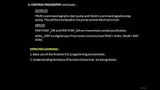 PLC Prigramming 3  The Pump Control