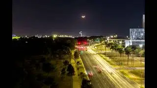 Lua Crescente e o Memorial JK em Brasília Jul24
