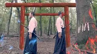 Demon's Sword 鬼の剣 👺 Youkai Kata with Flaming Katana ⛩️