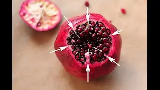 Как резать ГРАНАТ не повредив зерна и не испачкаться  -  ЛАЙФХАК