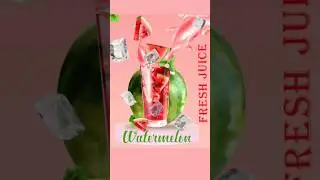 watermelon juice social media post #graphicdesign #shorts