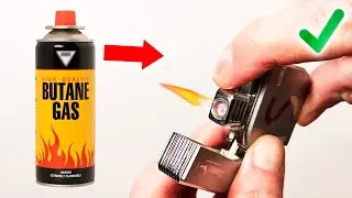 How to refill lighter - How to easy make ADAPTER for a GAS cylinder for LIGHTERS in 2 minutes