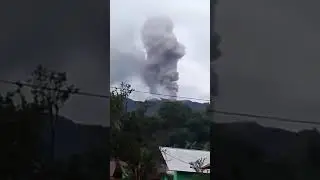 Indonesia's Ibu volcano resumed erupting after spewing a plume of ash this morning
