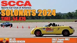 Trevor drives a 54.479 on East Course at SCCA Solonats 2024