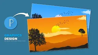 Nature Illustration Graphic Design In Pixellab | Graphic Design Tutorial | Skystene productions