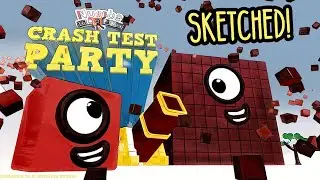 Numberblock 1000 vs 1 Sketched Crash Test Party Animation