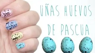 Uñas huevos de Pascua muy fácil