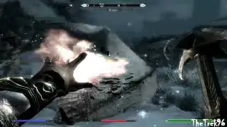 Skyrim - Dragon killing near Winterhold [PC HD]