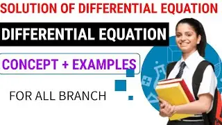 Solution of differential equations #differentialequation