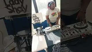 DJ Lady Shay on the 1's & 2's @ Capital Group CAAD Juneteenth Jamboree.